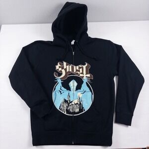 Ghost Opus Eponymous Zip Up Hoodie Mens M Black Papa Emeritus 2012 Band Merch